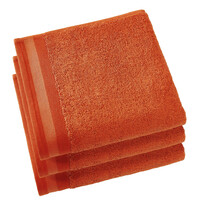 De Witte Lietaer Handdoeken Contessa, Burnt Orange - 50 x 100 cm - 3 stuks - Katoen