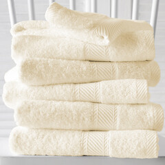 De Witte Lietaer Handdoeken Helene Cream - 50 x 100 cm - 6 stuks - Katoen