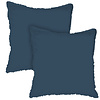 Matt & Rose Set Kussenslopen Donkerblauw - 65 x 65 cm - Gewassen Katoen