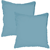 Matt & Rose Set Kussenslopen IJsblauw - 65 x 65 cm - Gewassen Katoen