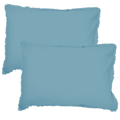 Matt & Rose Set Kussenslopen IJsblauw - 50 x 70 cm - Gewassen Katoen