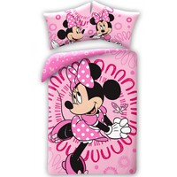 Disney Minnie Mouse Dekbedovertrek Roze- Eenpersoons - 140 x 200 cm  - Katoen