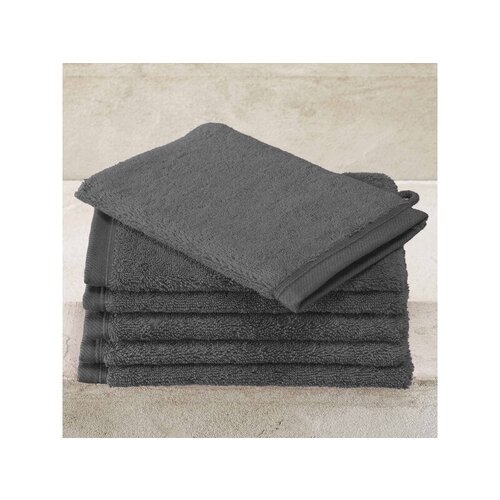 De Witte Lietaer Washandjes Contessa, Dark Grey - 16 x 21 cm - 6 stuks - Katoen