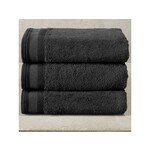 De Witte Lietaer Handdoeken Contessa, Black - 50 x 100 cm - 3 stuks - Katoen