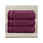 De Witte Lietaer Handdoeken Contessa, Aubergine - 50 x 100 cm - 3 stuks - Katoen
