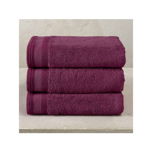 De Witte Lietaer Handdoeken Contessa, Aubergine - 50 x 100 cm - 3 stuks - Katoen