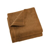 De Witte Lietaer Badlaken Contessa, Caramel- 70 x 140 cm - 2 stuks - Katoen