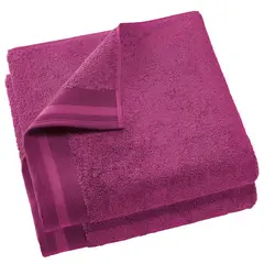 De Witte Lietaer Badlaken Contessa, Magenta - 70 x 140 cm - 2 stuks - Katoen