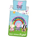 Peppa Pig Dekbedovertrek Glow in the Dark Playmates - Eenpersoons - 140 x 200 cm  - Katoen