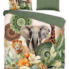 HIP Dekbedovertrek Sagadar - katoen-satijn no.33077 groen