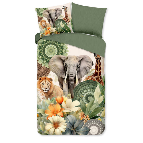 HIP Dekbedovertrek Sagadar - katoen-satijn no.33077 groen