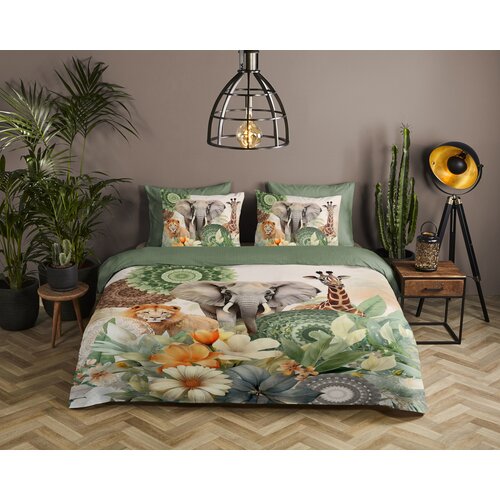 HIP Dekbedovertrek Sagadar - katoen-satijn no.33077 groen