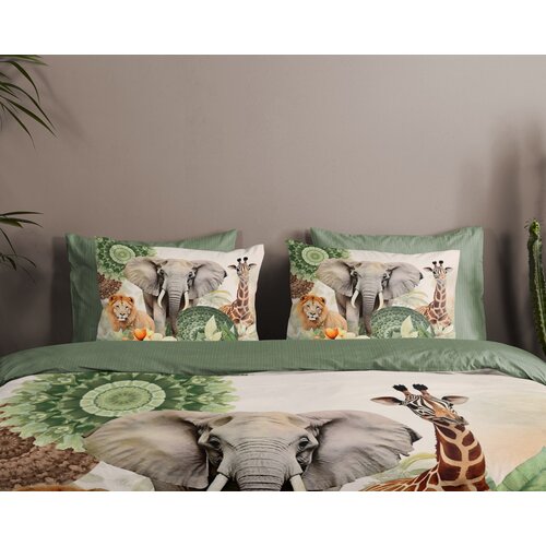 HIP Dekbedovertrek Sagadar - katoen-satijn no.33077 groen