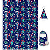 Disney Lilo & Stitch Fleeceplaid met muts, Kerst - 100 x 140 cm - Polyester