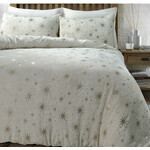 Sleeptime Dekbedovertrek Glamour Flanel Stars Foil Creme