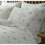 Sleeptime Dekbedovertrek Glamour Flanel Stars Foil Creme