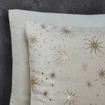 Sleeptime Dekbedovertrek Glamour Flanel Stars Foil Creme
