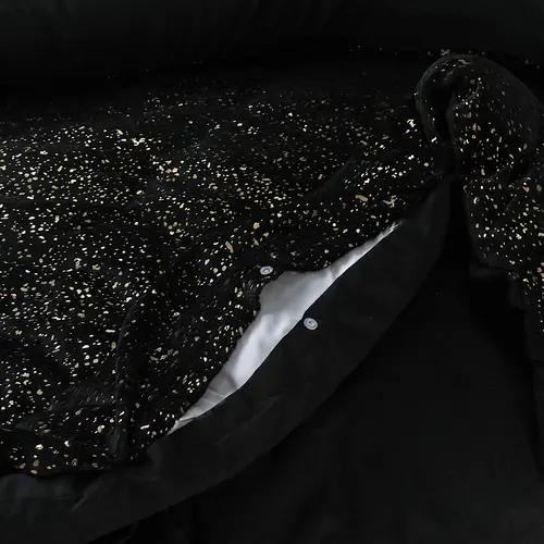 Sleeptime Dekbedovertrek Glamour Flanel Sprankle Foil Zwart