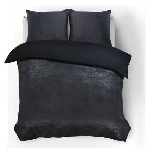 Sleeptime Dekbedovertrek Glamour Flanel Deco Foil Zwart