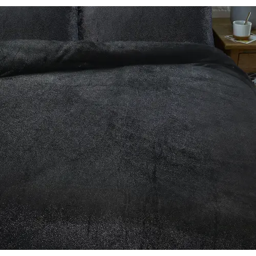 Sleeptime Dekbedovertrek Glamour Flanel Deco Foil Zwart