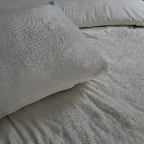 Sleeptime Dekbedovertrek Glamour Flanel Deco Foil Creme