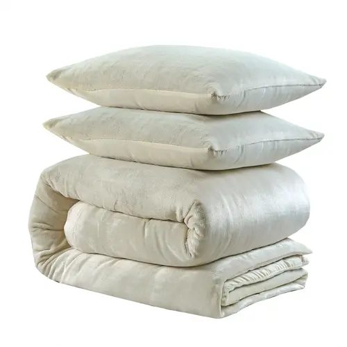 Sleeptime Dekbedovertrek Glamour Flanel Deco Foil Creme