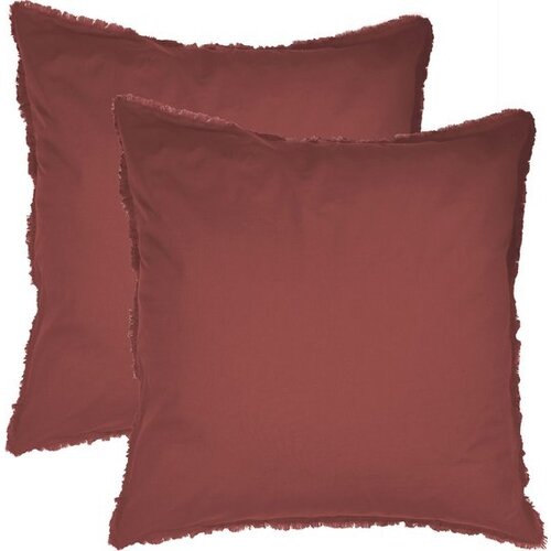 Matt & Rose Matt & Rose Dekbedovertrek Bordeaux rood - 260 x 240 + 2x 65 x 65 cm - Gewassen katoen