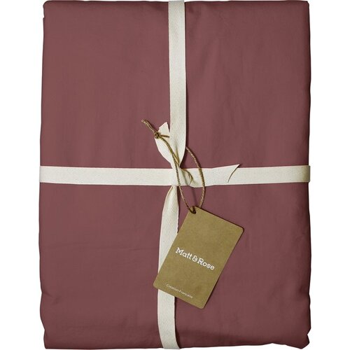 Matt & Rose Matt & Rose Dekbedovertrek Bordeaux rood - 260 x 240 + 2x 65 x 65 cm - Gewassen katoen