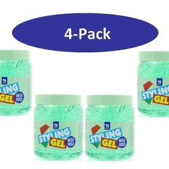 Hegron 4-Pack -  Haargel Mega Hold 500ml (groen)