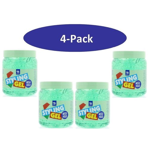 Hegron 4-Pack -  Haargel Mega Hold 500ml (groen)