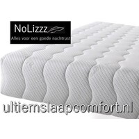 NoLizzz® 2-Persoons Bamboo matras - Pocketvering met Polyether SG 30 afdeklaag - 21 cm - Gemiddeld ligcomfort