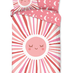 Good morning Dekbedovertrek Kids Sunny nr.32095 pink