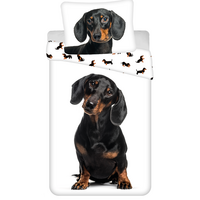 Animal Pictures Dekbedovertrek Teckel - Eenpersoons - 140 x 200 cm  - Katoen