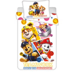 Paw Patrol BABY Dekbedovertrek, Teamwork - 135 x 100 cm - Katoen