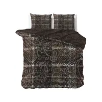 Dreamhouse Dekbedovertrek Milena Bruin - Katoensatijn