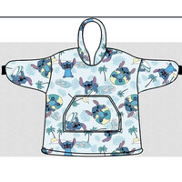 Disney Lilo & Stitch Hoodie Fleece deken, Beach Life - Kind - One Size  (7-14 jaar) - Polyester