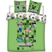 Minecraft dekbedovertrek - Lits Jumeaux - 240 x 220 cm / 65 x 65 cm - Polycotton