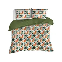 De Witte Lietaer Dekbedovertrek Lisboa, Grenoble Green - Katoen Percal