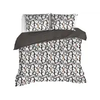 De Witte Lietaer Dekbedovertrek Lilypad, Black - Katoen Percal