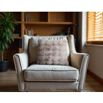 Primaviera DeLuxe Pom Rabbit Fur sierkussen Taupe/Rose 50 x 50