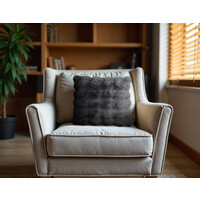 Primaviera DeLuxe Pom Rabbit Fur sierkussen Antraciet 50 x 50