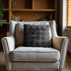 Primaviera DeLuxe Pom Rabbit Fur sierkussen Antraciet 50 x 50