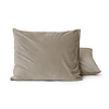 Sleeptime Velvet kussenslopen 2pack Taupe/Grijs 60 x 70