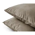 Sleeptime Velvet kussenslopen 2pack Taupe/Grijs 60 x 70