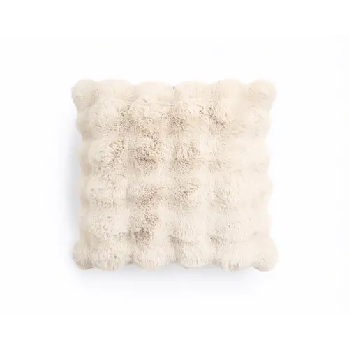 Primaviera DeLuxe Pom Rabbit Fur sierkussen Beige 50 x 50