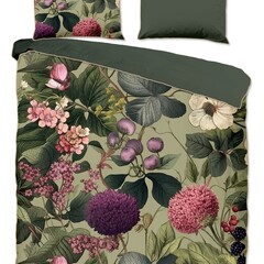 Descanso Dekbedovertrek Onaz katoen-satijn nr.33210 groen