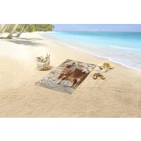 Good morning Strandlaken 75x150 poly velours kids Good Morning nr.33182 zand