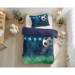 Little Monster Dekbedovertrek Live football Blauw 140 x 200/220