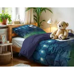 Little Monster Dekbedovertrek Live football Blauw 140 x 200/220