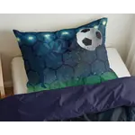 Little Monster Dekbedovertrek Live football Blauw 140 x 200/220